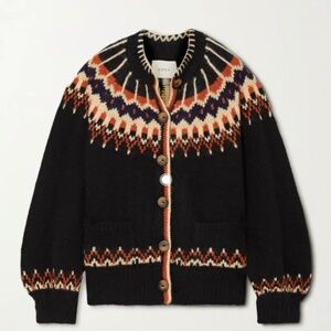 Does XS HUE FAIR ISLE ALPACA-BLEND CARDIGAN IN BLACK